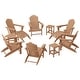 preview thumbnail 85 of 156, Aderson Outdoor Poly Adirondack Chair With Ottoman And Side Table 12-Piece Set