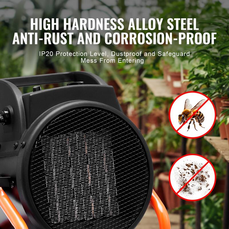 Greenhouse Heater with Overheat Protection for Green House, Flower Room, Workplace - 5100 BTU of heat
