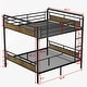 preview thumbnail 18 of 24, Metal Bunk Bed, Industrial Detachable Bunkbeds with Safety Guard Rails for Teens