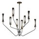 preview thumbnail 1 of 5, Maxim 16178 Regent 6 Light 40" Wide LED Abstract Chandelier Black / Antique Brass