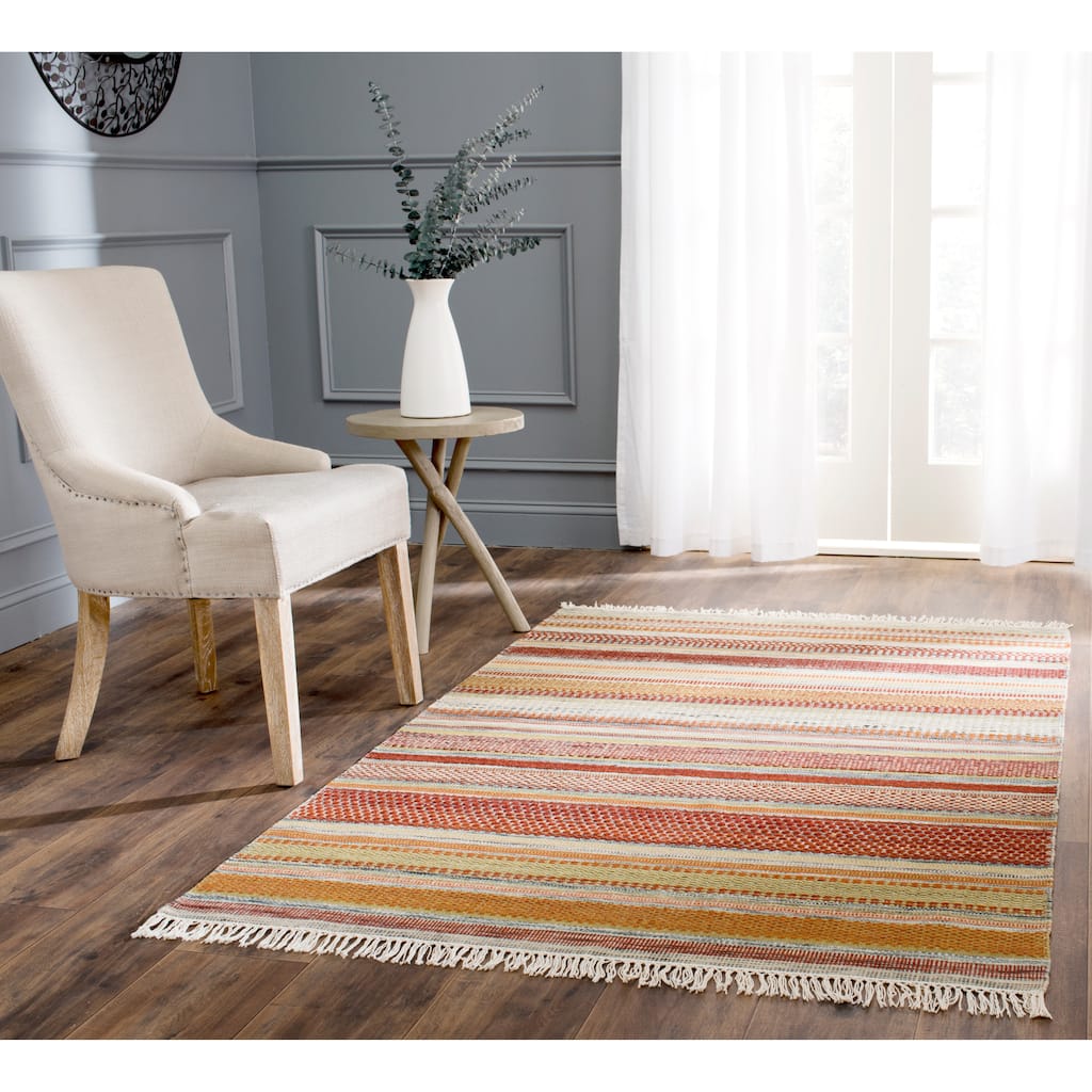 SAFAVIEH Handmade Striped Kilim Karissa Stripe Wool Rug with