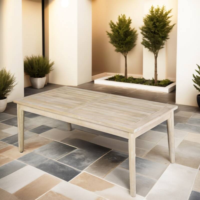 Modern Outdoor Acacia Wood Coffee Table - Wood