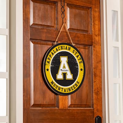 Appalachian State University Wooden Door Decor Wall Sign - Multi-Color