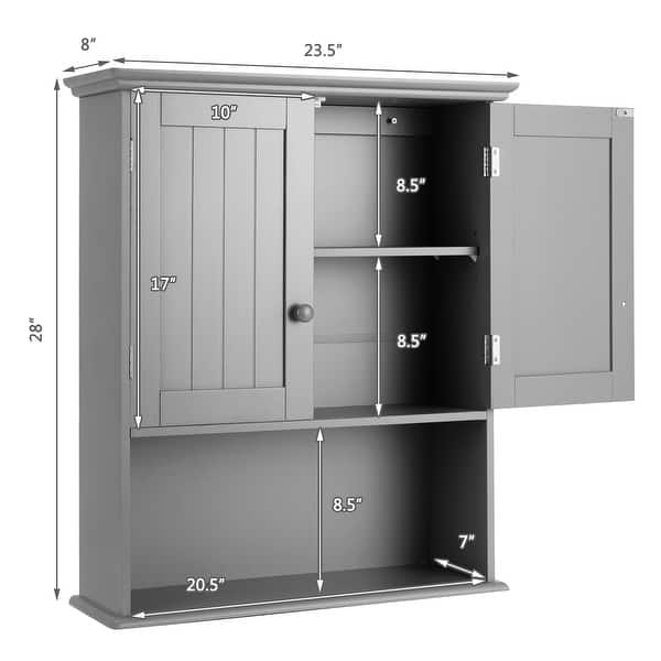 Wall Mount Bathroom Cabinet Medicine Cabinet Storage Organizer - On ...