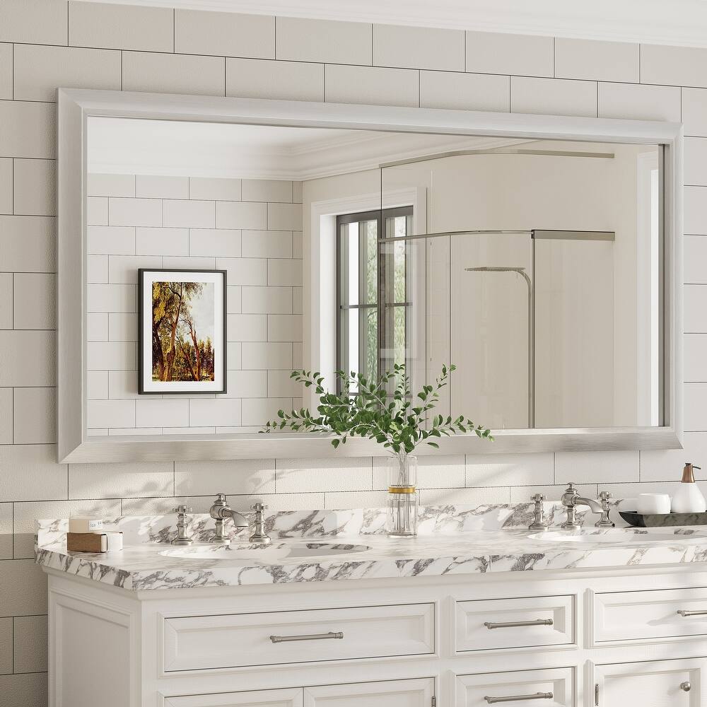 5-year Warranty Full Size Farmhouse Beveled Metal Rectangle Wall Bathroom Vanity Mirrors