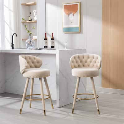 Bar Stools with a fixed height of 360 degrees Set of 2