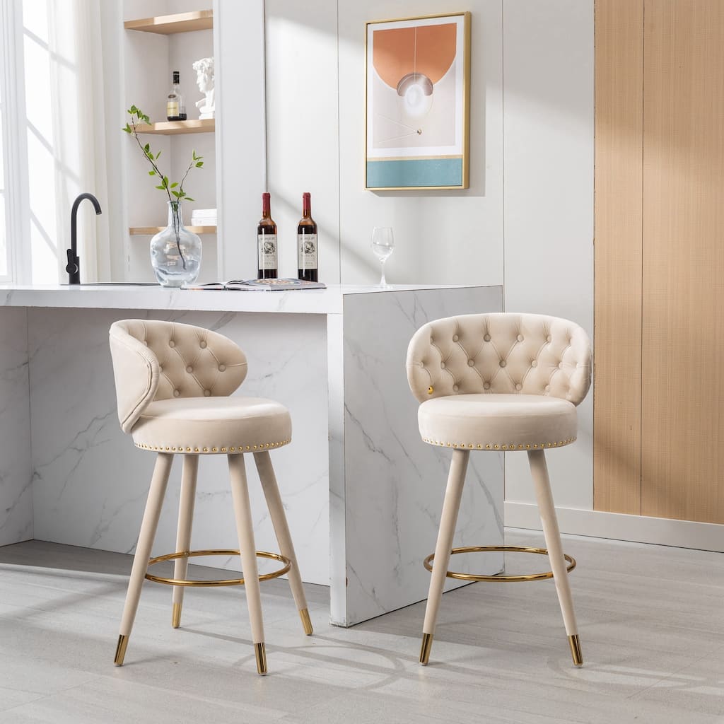 Bar Stools with a fixed height of 360 degrees Set of 2