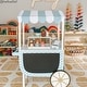 preview thumbnail 2 of 12, Teamson Kids Wooden Ice Cream Cart Pretend Play Food Set with33 pcs Accessory Set for Toddlers