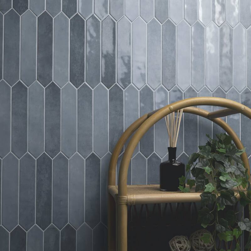 Ackland AKNPTHOK2.5X13G-CA Hoku - 3" x 13" Ceramic Geometric Wall Tile