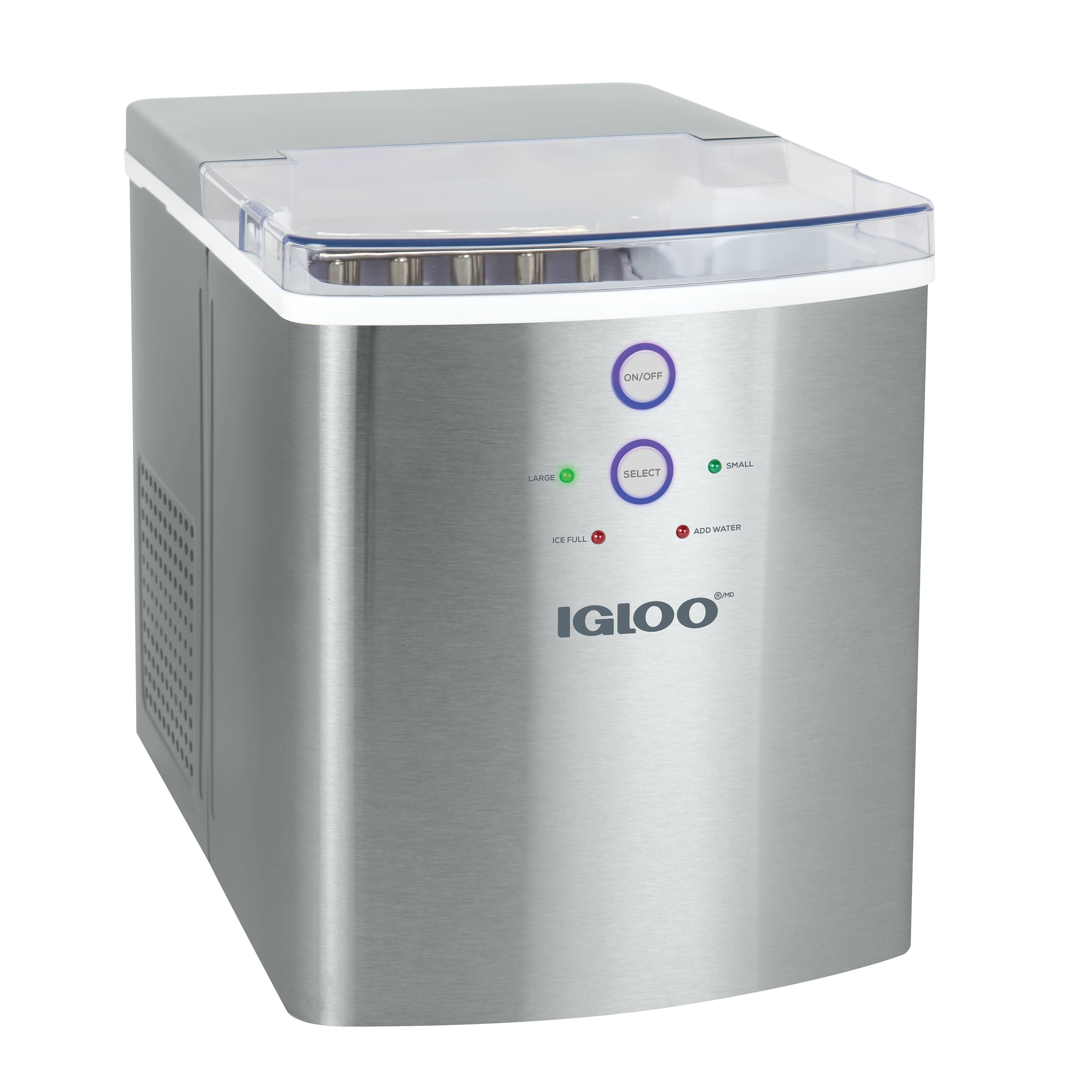 Igloo 33-Pound Automatic Portable Countertop Ice Maker Machine, Stainless Steel