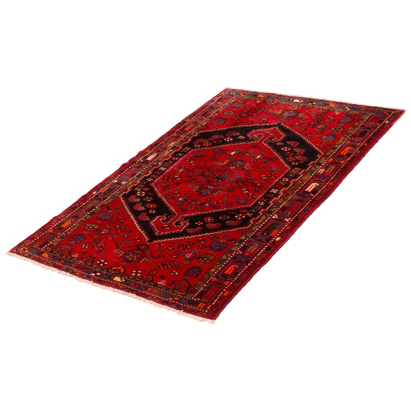 ECARPETGALLERY Hand-knotted Anatolian Vintage Red Wool Rug - 4'5 x 7'1