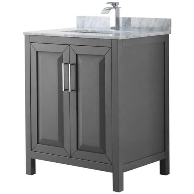 Wyndham Collection Daria 30" Free Standing Single Vanity Set with MDF