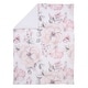 preview thumbnail 2 of 4, Lambs & Ivy Botanical Baby Watercolor Floral Pink Fleece Baby Blanket