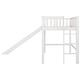 preview thumbnail 11 of 24, Twin Size Low Loft Bed with Ladder and Removable Slide, Space-Saving Design, White