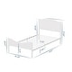 preview thumbnail 9 of 7, Yoneston Twin Bed Frame Kids Metal Platform with Wood Headboard for Teen, White