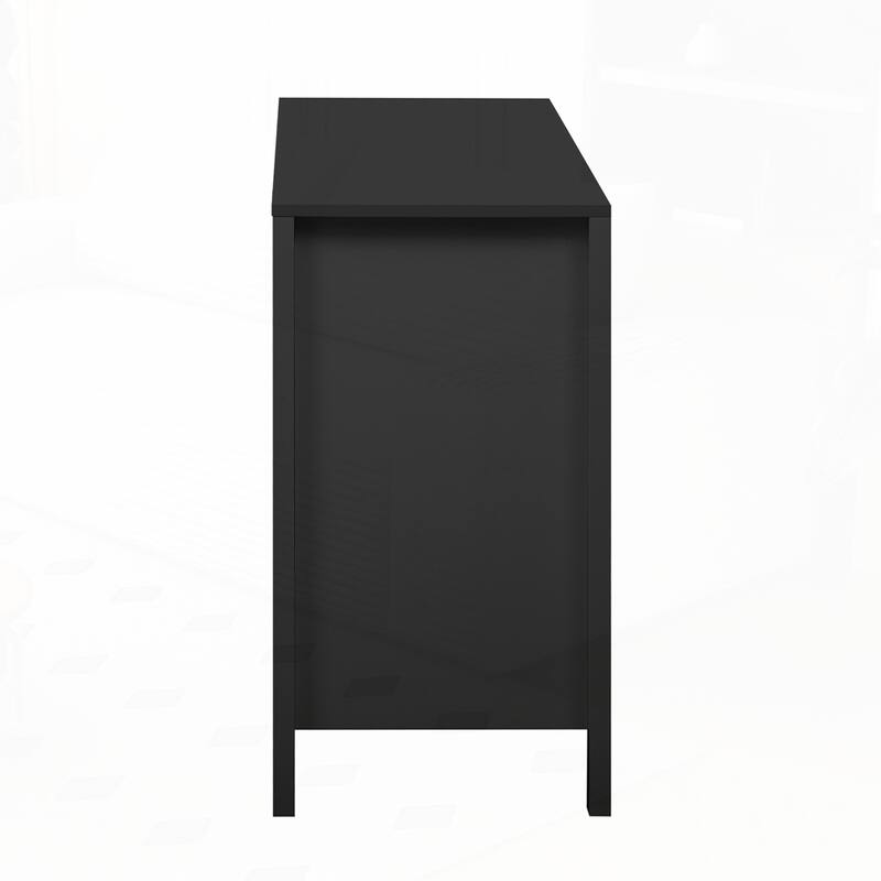 Storage Console Table with Metal Handles