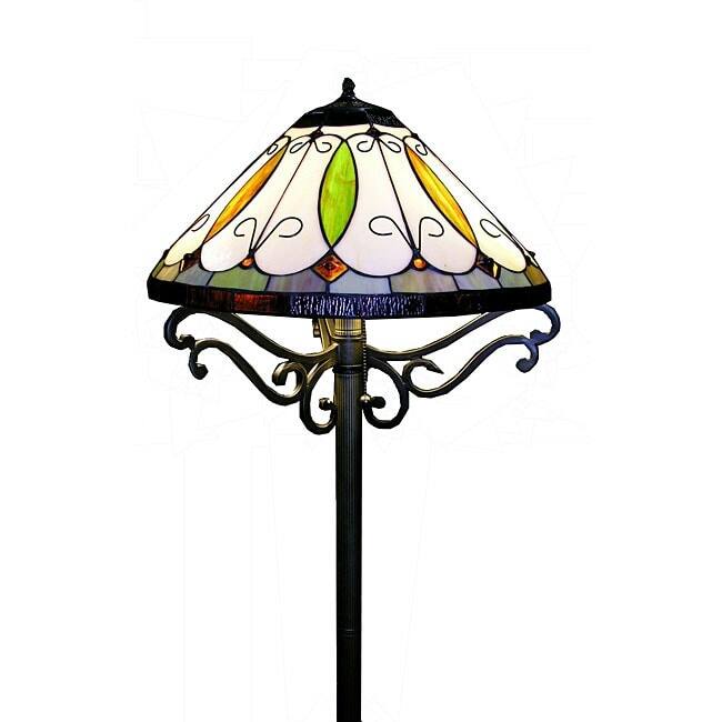 Tiffany-style Curly Floor Lamp