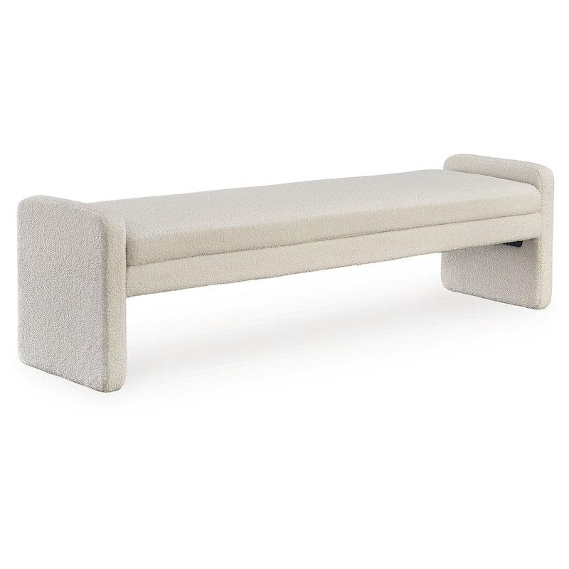 Signature Design by Ashley Lembertson Beige Accent Bench - 70.28" W x 18.5" D x 18.9" H