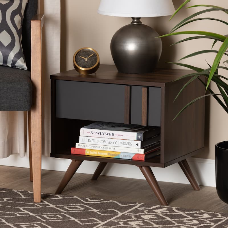 Naoki Modern and Contemporary 1-Drawer Nightstand