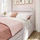 preview thumbnail 4 of 17, Max and Lily Farmhouse Full Bed w/ Plank Headboard and Storage Drawers