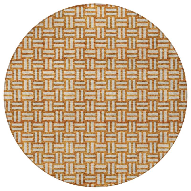 HomeRoots Geometric Transitional Rectangle Outdoor Rug