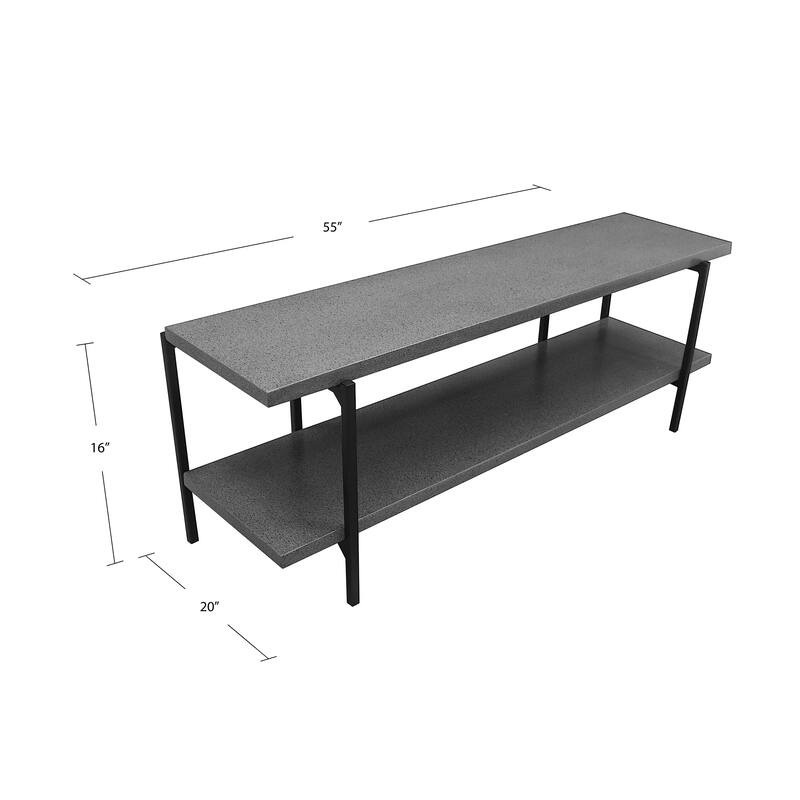 Casual Elements Grey Concrete/Resin Media Stand 55"