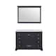 Dukes 48 in. W x 22 in. D Dark Grey Single Bath Vanity, Carrara Marble Top, and 46 in. Mirror