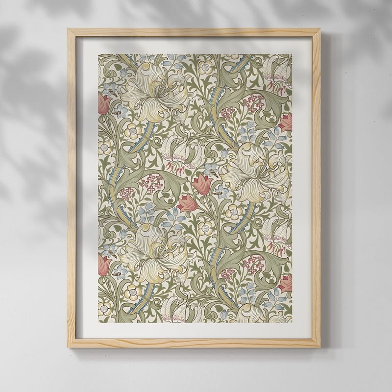Vintage Floral Print CCCV -Framed Print - 11x14 - Natural