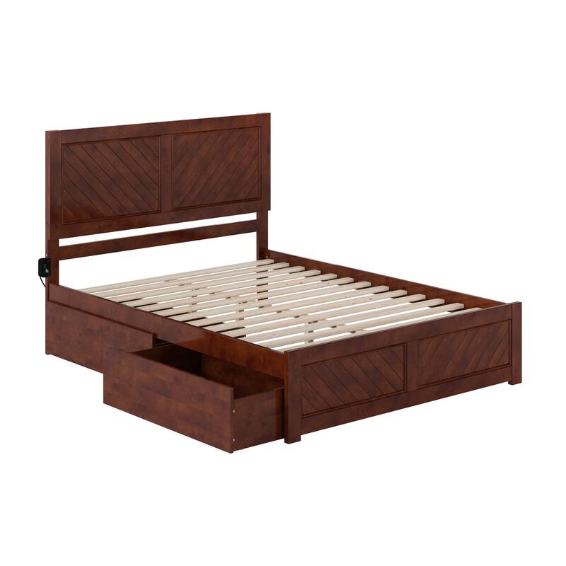 Canyon Platform Bed with Matching Footboard & Storage Drawers