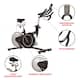 Magnetic Rear Belt Drive Indoor Cycling Exercise Bike with RPM Cadence ...