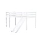 preview thumbnail 27 of 41, Twin Size Low Loft Bed with Slide, Ladder, Safety Guardrails, and Underbed Play and Storage Space for Boys Girls