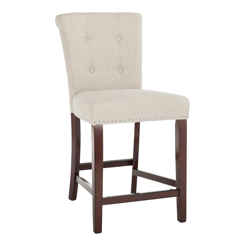 SAFAVIEH Maruse 26-inch Tufted Counter Stool (Set of 2) - 20" x 26.5" x 40.5" - 20Wx27Dx41H