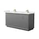 Option Dark Gray / White Cultured Marble Top / Satin