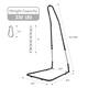 SUNCREAT Adjustable Hammock Chair Stand, 330 lbs Capacity, Hanging Chair Stand for Hammock Air Porch Swing Chair, Black - N/A