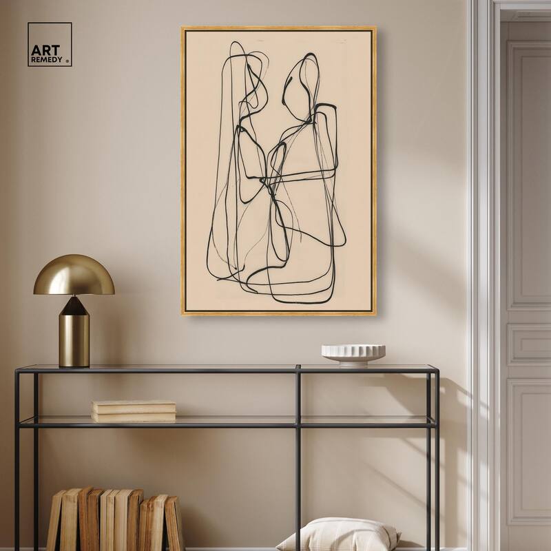 Embrace of Lines I Canvas by Art Remedy