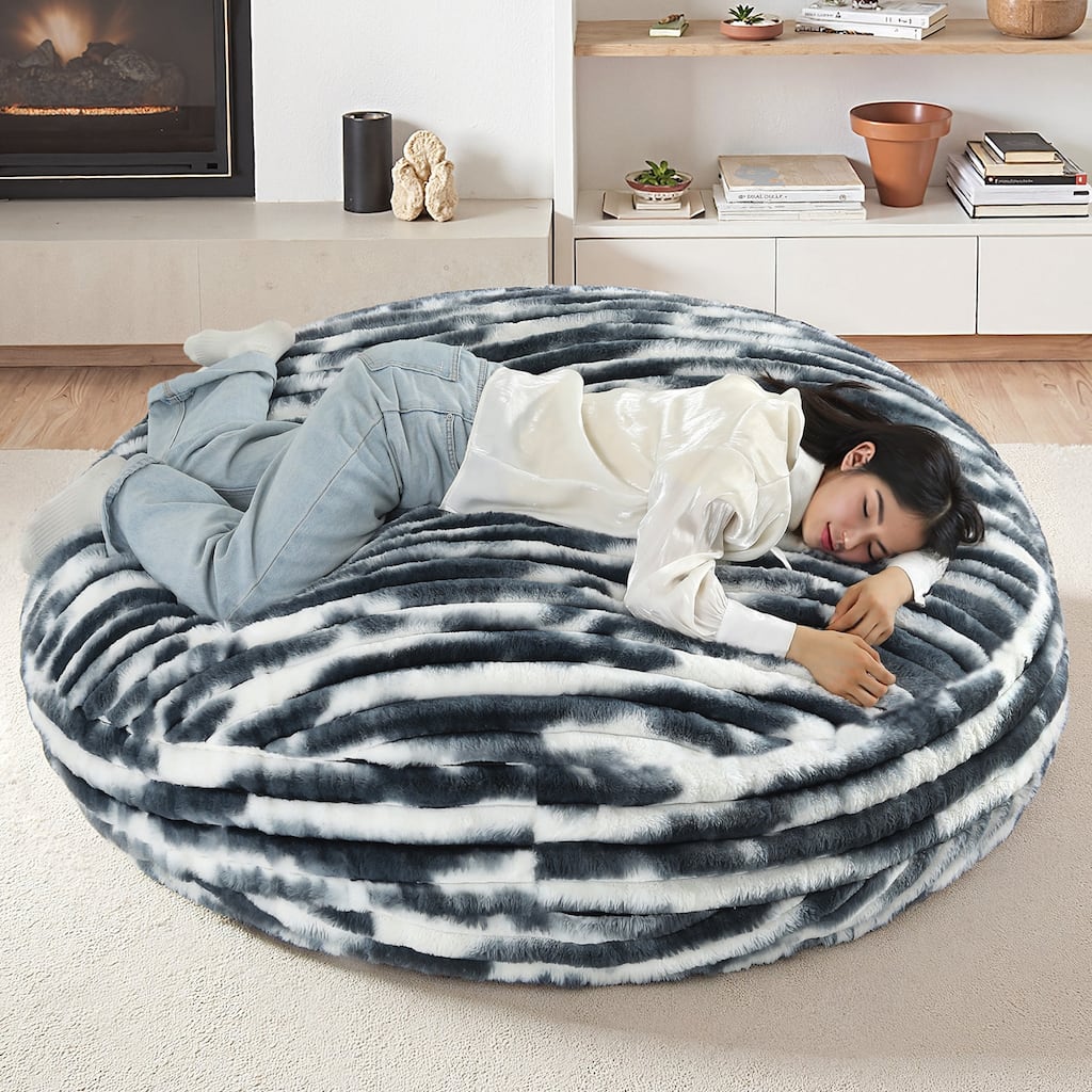 UIXE Modern Plush Faux Fur Bean Bag Chair