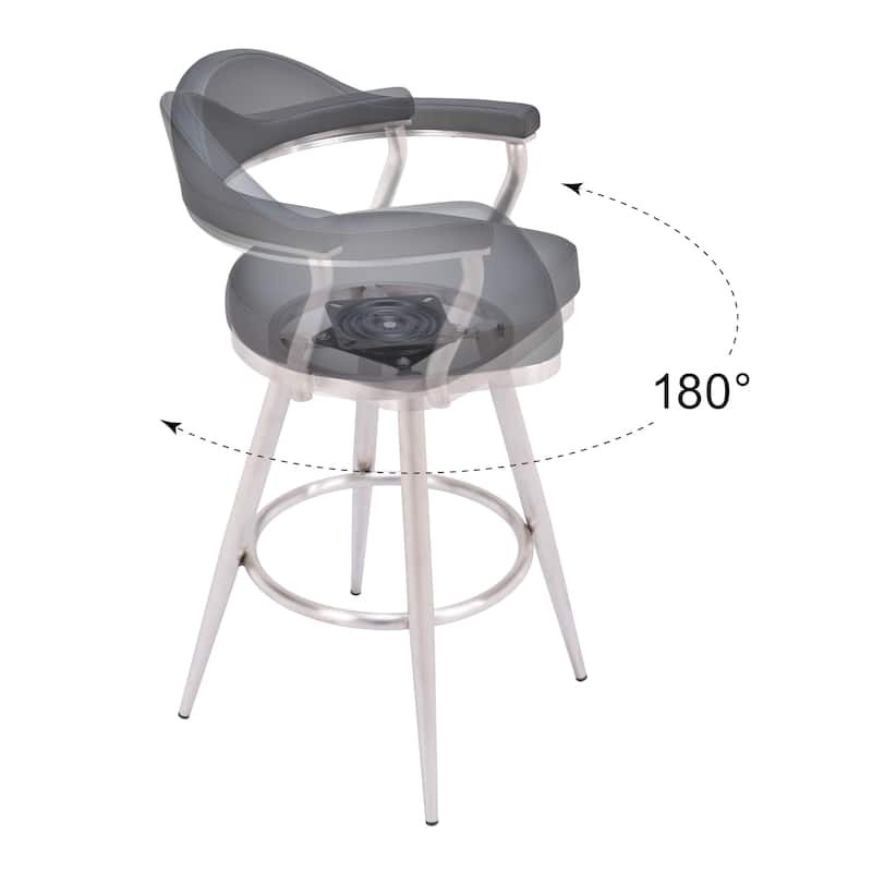 Vagur Swivel Barstool Black