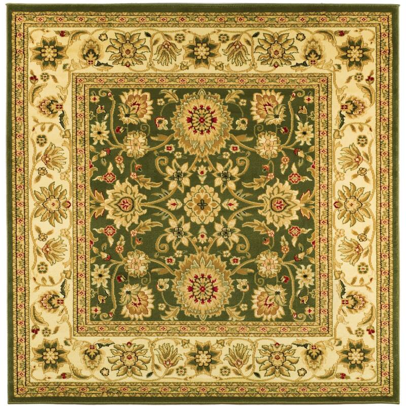 SAFAVIEH Lyndhurst Ambrogina Traditional Area Rug - 6' x 6' Square - Sage/Ivory