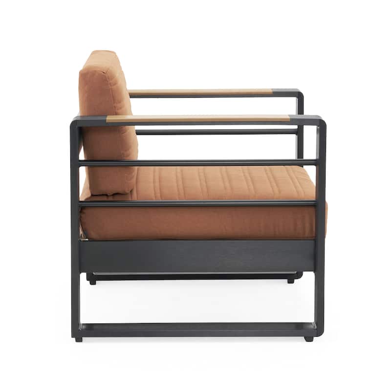 GIOVANNA CLUB CHAIR with Soft Cushions and Durable Wooden Frame, Perfect for Indoor and Outdoor