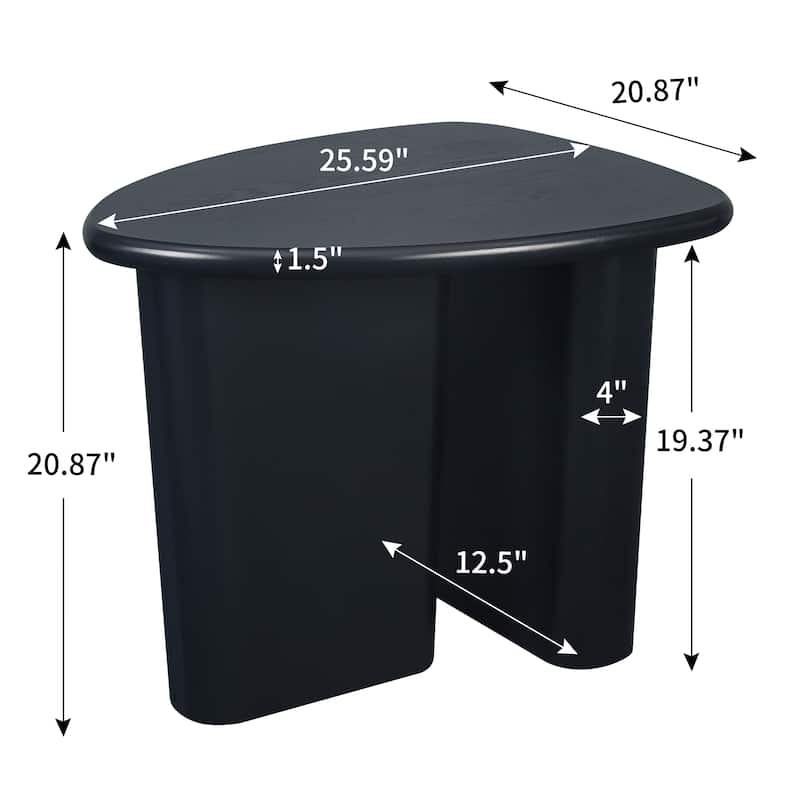 Tapered Tabletop Side Table for Kitchen, Dining Room, Living Room