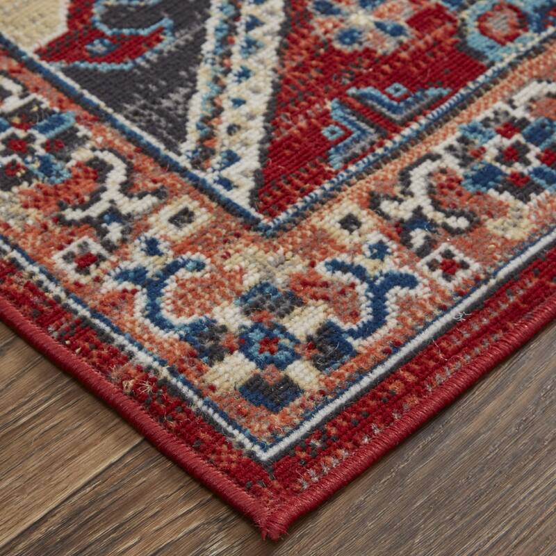 Vojep Power Loomed Distressed Abstract Stain Resistant Area Rug By HomeRoots - 12' x 15'