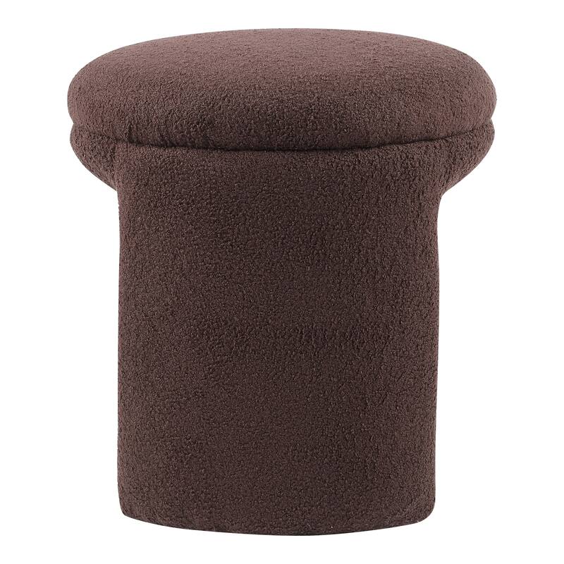 24/7 Shop At Home Modern U-Shaped Boucle Upholstered Ottoman