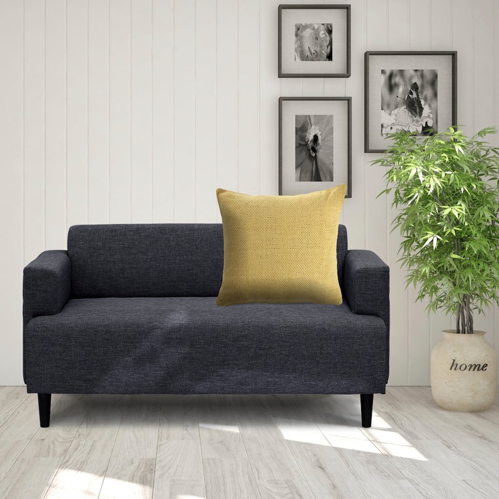 Sevita Cream Gold Solid Throw Pillow