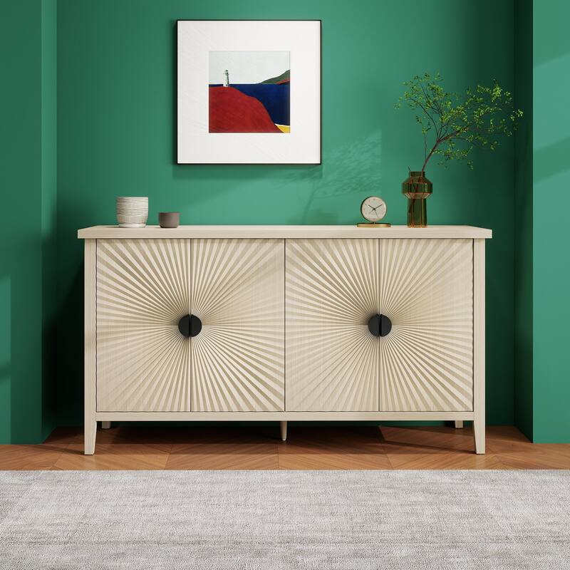 Natural Console Cabinet Accent Cabinet Pantry Cabinet Storage Cabinet