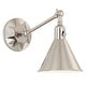 preview thumbnail 1 of 2, Morgan 1 Light Polished Nickel Wall Mount - 7'' W x 11'' H x 17'' D 7'' W x 11'' H x 17'' D