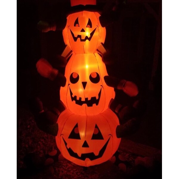 Gemmy Airblown Inflatables Animated Whimsy Pumpkin Stack Overstock 12108504