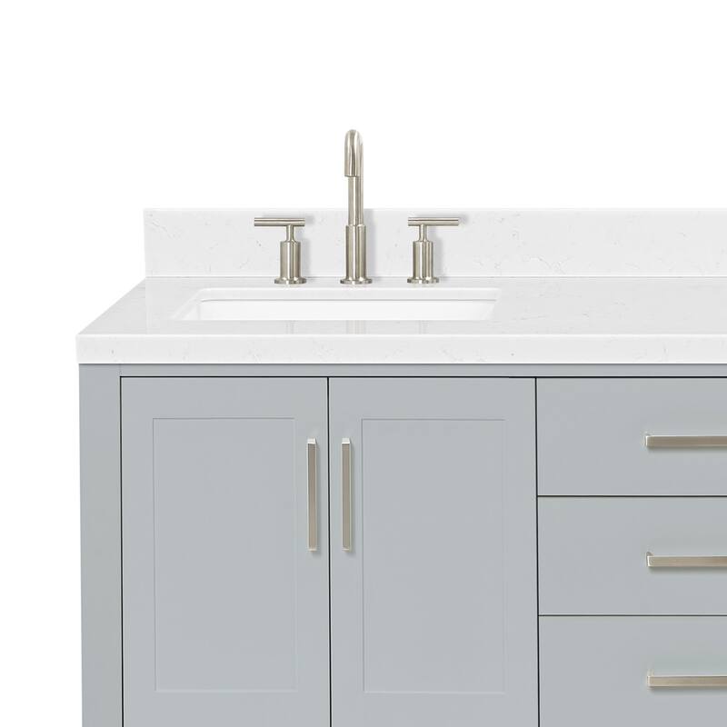 Ariel S060DCQRVO Magnolia 60" Free Standing Double Basin Vanity Set
