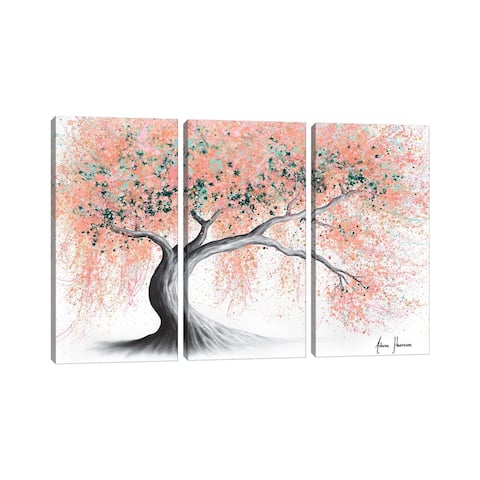 iCanvas "Sunny Peach Tree" by Ashvin Harrison 3-Piece Canvas Wall Art Set