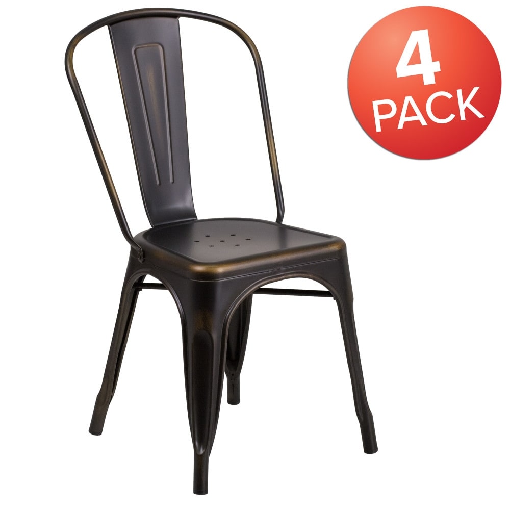 Metal distressed deals chairs