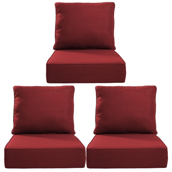 burgundy outdoor chair cushions